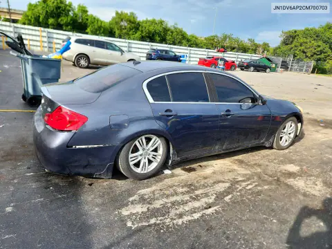 2012 Infiniti G25 Sedan Base VIN JN1DV6AP2CM700703 фото 3