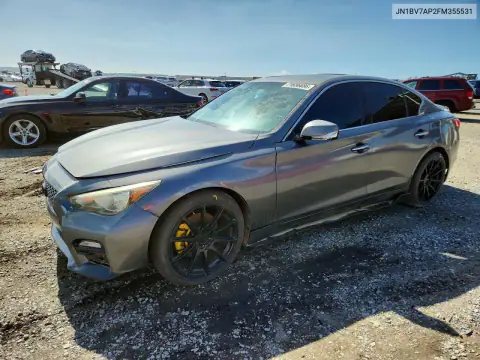 JN1BV7AP2FM355531 — 2013 Infiniti Q50, Передняя часть, фото до ремонта