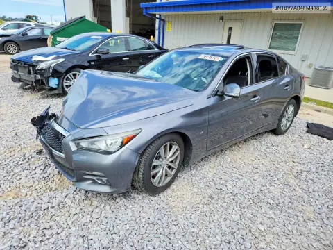 JN1BV7AR4FM418159 — 2015 Infiniti Q50, Передняя часть, фото до ремонта