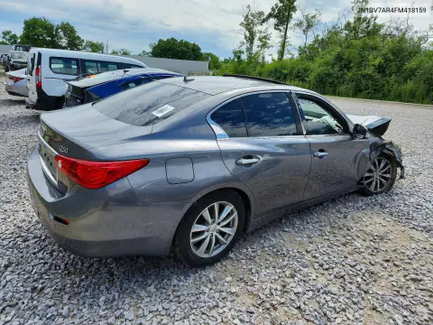 JN1BV7AR4FM418159 — 2015 Infiniti Q50, фото 3 с аукциона Copart 15.10.2026, Передняя часть
