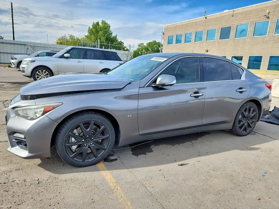 JN1BV7AR7FM397209 Infiniti Q50 2015 — повреждение Передняя часть, фото до ремонта