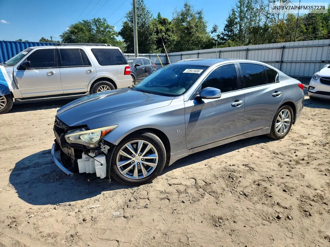 JN1BV7AP4FM357278 Infiniti Q50 2015 — повреждение Передняя часть, фото до ремонта