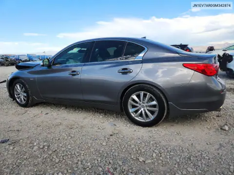 JN1EV7AR0GM342874 — 2016 Infiniti Q50, фото 2 с аукциона Copart, Передняя часть