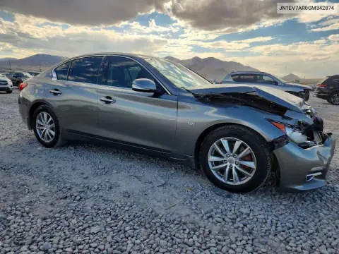 JN1EV7AR0GM342874 — 2016 Infiniti Q50, фото 4 с аукциона Copart, Передняя часть