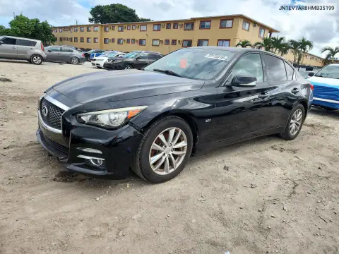 JN1EV7AR8HMB35199 Infiniti Q50 2017 — повреждение Подтопление, фото до ремонта