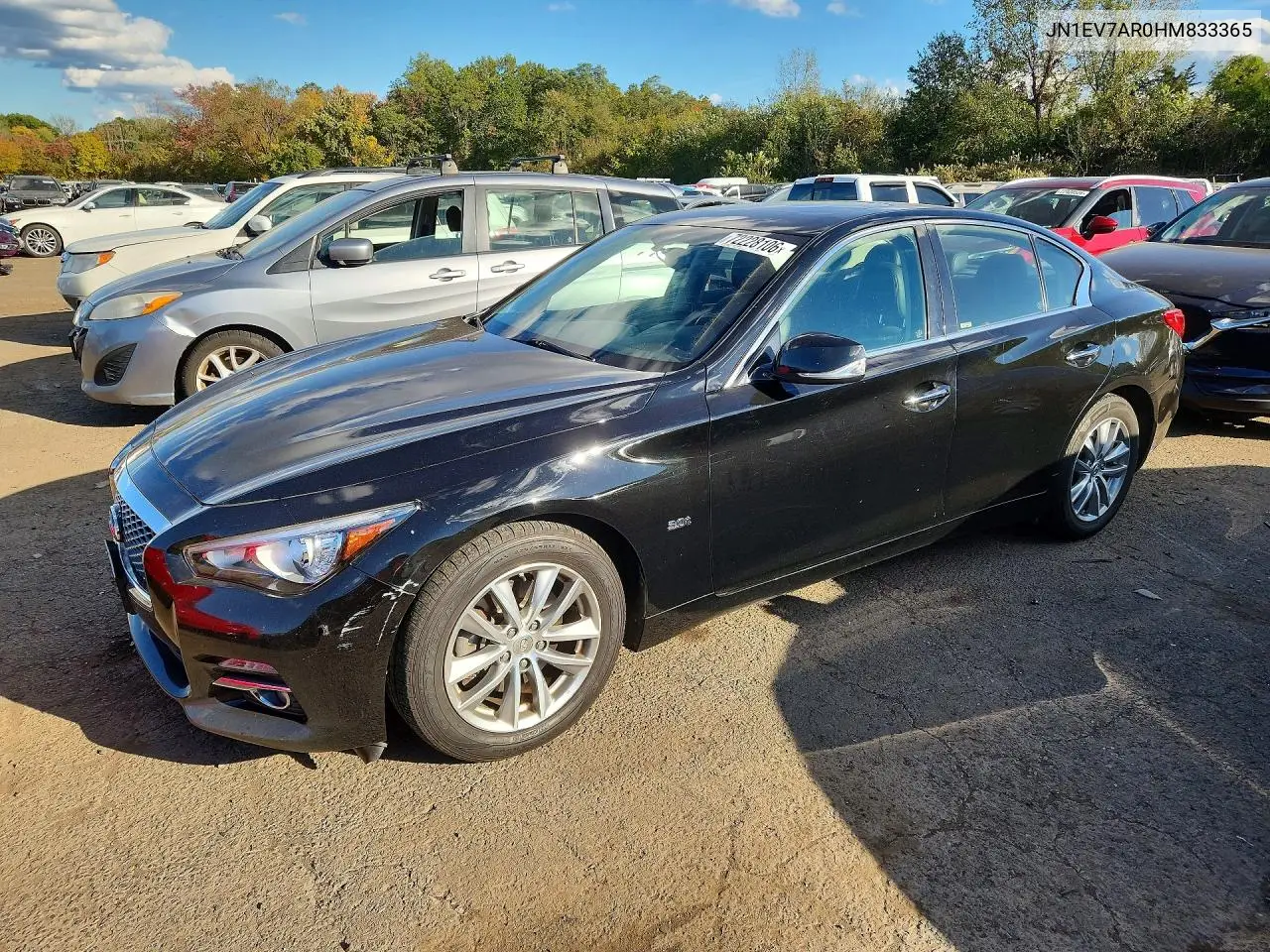 2017 Infiniti Q50 3.0T Premium VIN JN1EV7AR0HM833365 фото 1