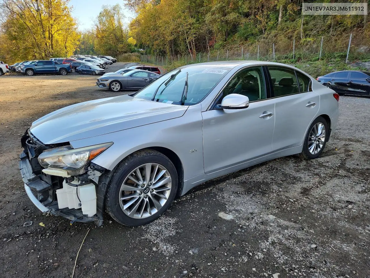 JN1EV7AR3JM611912 Infiniti Q50 2018 — повреждение Передняя часть, фото до ремонта