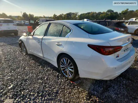 JN1EV7BR2NM340572 — 2022 Infiniti Q50, фото 2 с аукциона Copart, Боковая часть