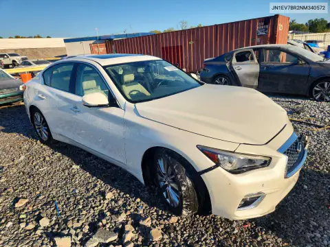 JN1EV7BR2NM340572 — 2022 Infiniti Q50, фото 4 с аукциона Copart, Боковая часть