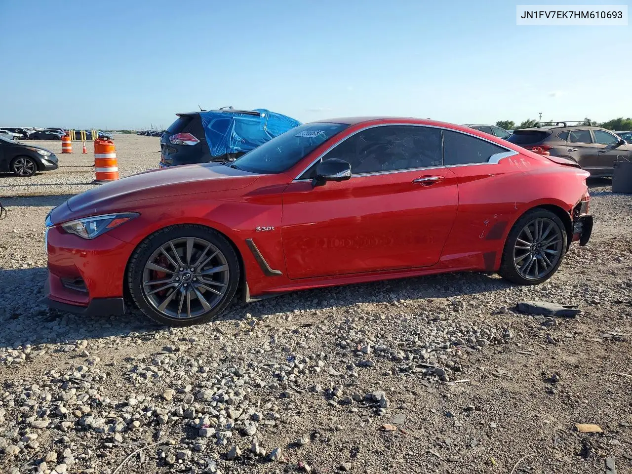 JN1FV7EK7HM610693 Infiniti Q60 2017 — повреждение Задняя часть, фото до ремонта
