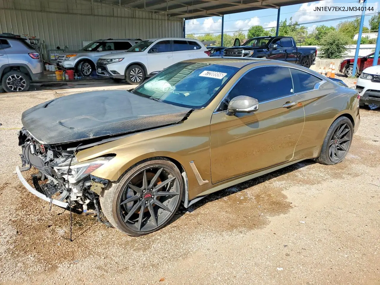 JN1EV7EK2JM340144 Infiniti Q60 2018 — повреждение Передняя часть, фото до ремонта