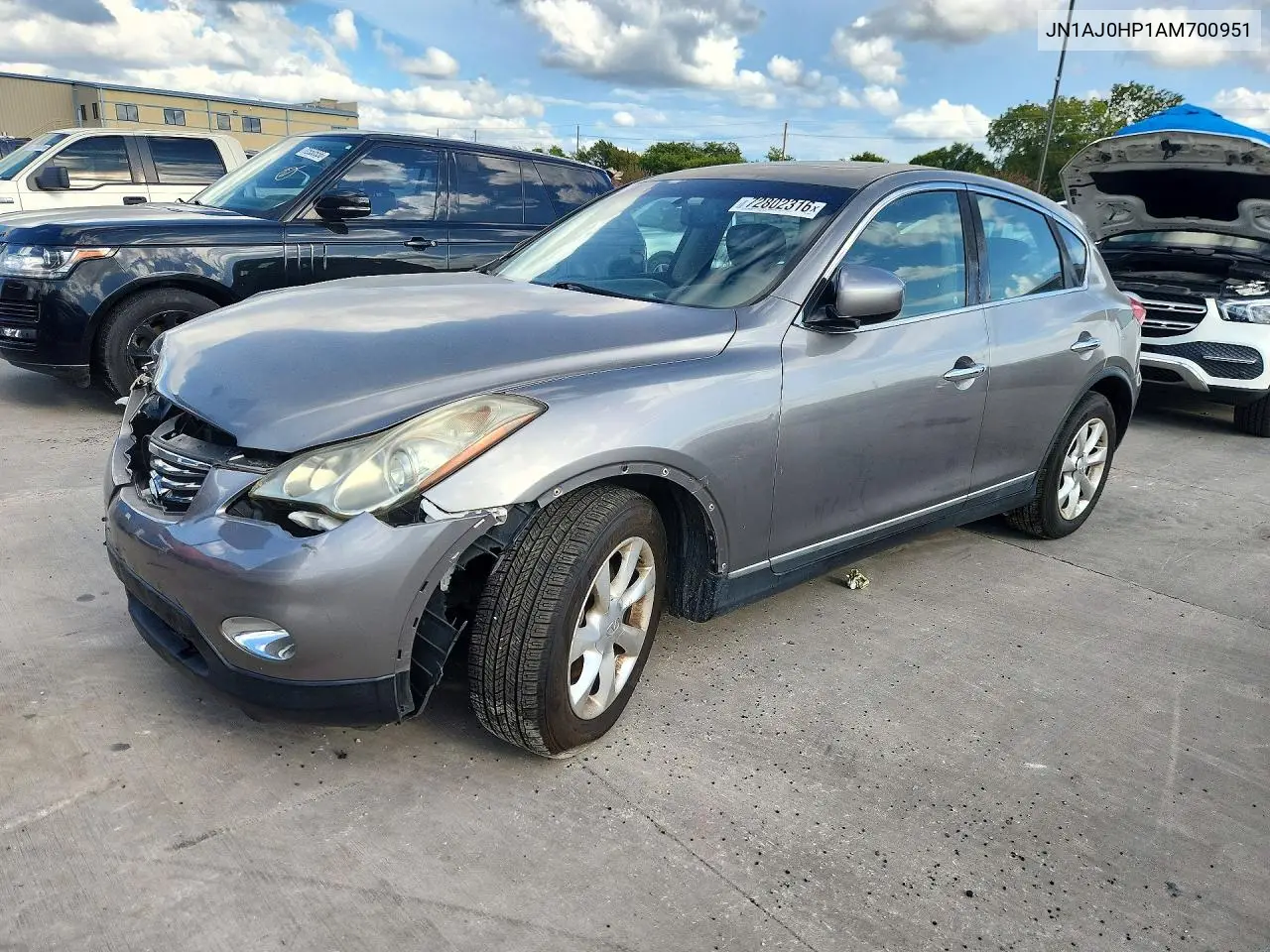 JN1AJ0HP1AM700951 Infiniti QX50 2010 — повреждение Передняя часть, фото до ремонта