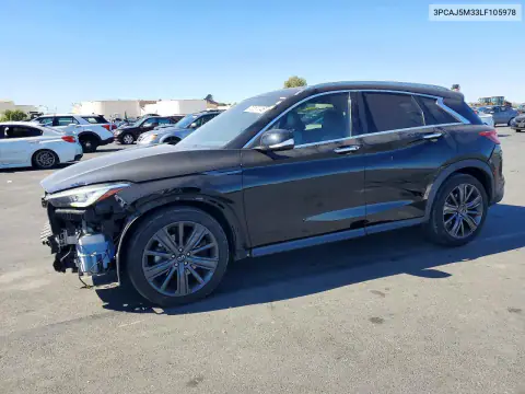 3PCAJ5M33LF105978 — 2020 Infiniti QX50, Передняя часть, фото до ремонта