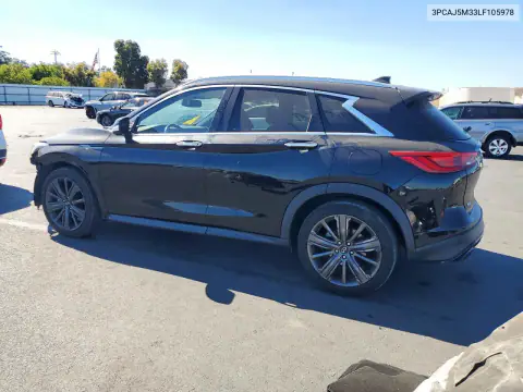 3PCAJ5M33LF105978 — 2020 Infiniti QX50, фото 2 с аукциона Copart, Передняя часть