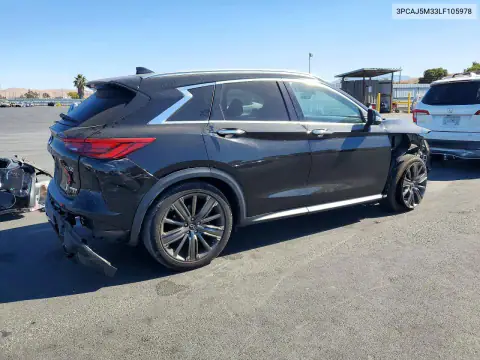 3PCAJ5M33LF105978 — 2020 Infiniti QX50, фото 3 с аукциона Copart, Передняя часть