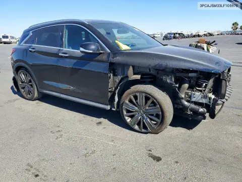 3PCAJ5M33LF105978 — 2020 Infiniti QX50, фото 4 с аукциона Copart, Передняя часть