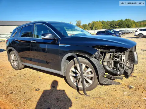 3PCAJ5BB4MF121828 — 2021 Infiniti QX50, фото 4 с аукциона Copart, Передняя часть