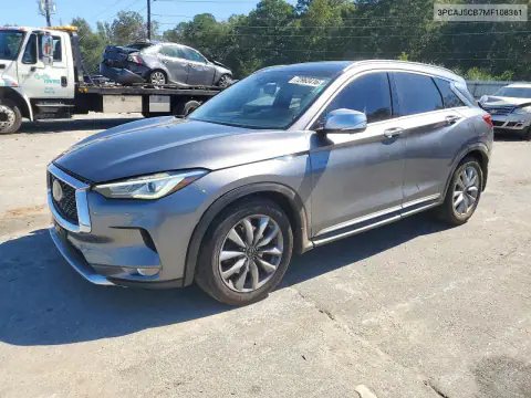 3PCAJ5CB7MF108361 — 2021 Infiniti QX50, Передняя часть, фото до ремонта