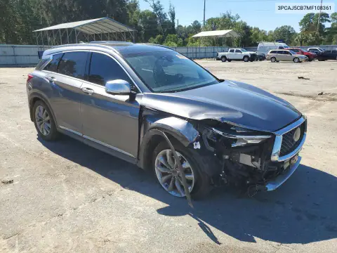 3PCAJ5CB7MF108361 — 2021 Infiniti QX50, фото 4 с аукциона Copart, Передняя часть