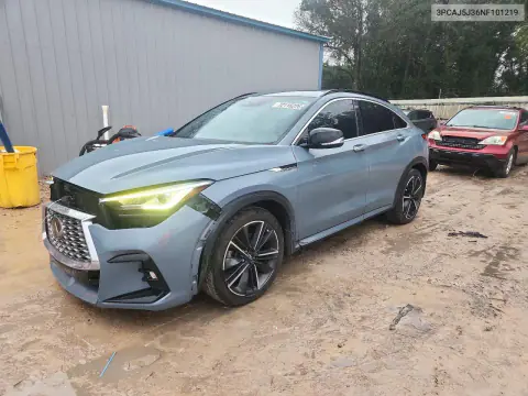 3PCAJ5J36NF101219 — 2022 Infiniti QX55, Передняя часть, фото до ремонта