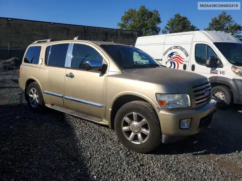 5N3AA08C26N802418 — 2006 Infiniti QX56, фото 4 с аукциона Copart 20.10.2026, Естественный износ