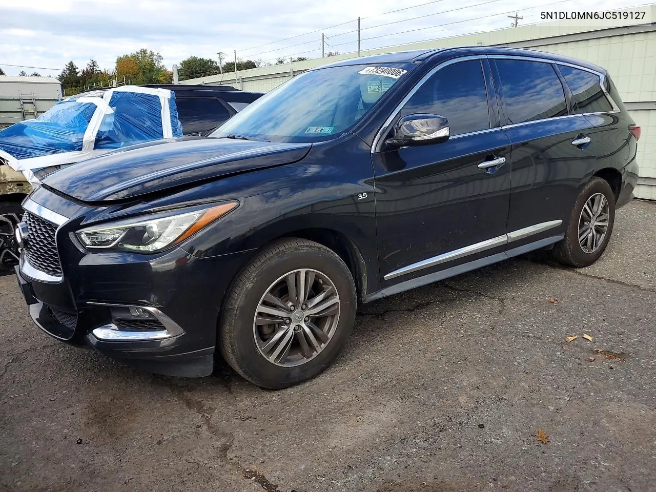 5N1DL0MN6JC519127 Infiniti QX60 2018 — повреждение Сторона, фото до ремонта