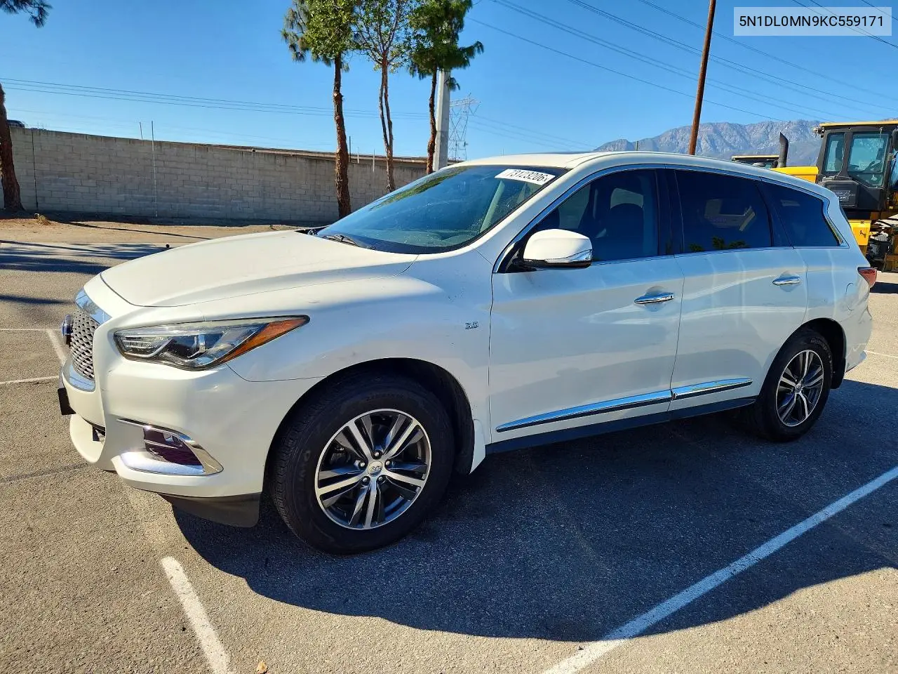 5N1DL0MN9KC559171 Infiniti QX60 2019 — повреждение Вандализм, фото до ремонта