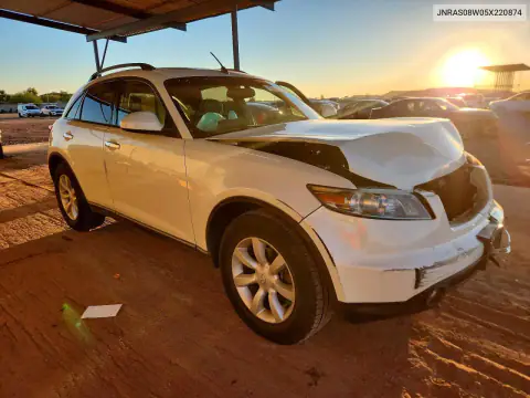 JNRAS08W05X220874 — 2005 Infiniti QX70, фото 4 с аукциона Copart, Передняя часть