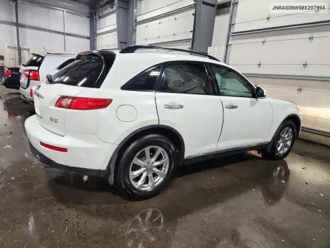 JNRAS08W58X207994 — 2008 Infiniti QX70, фото 3 с аукциона Copart, Передняя часть