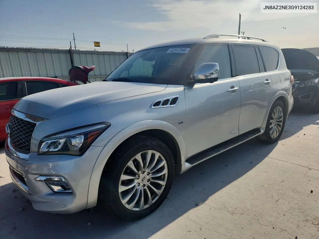 JN8AZ2NE3G9124283 Infiniti QX80 2016 — повреждение Пожар, фото до ремонта