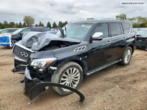 JN8AZ2NE2H9152397 — 2017 Infiniti QX80, Передняя часть, фото до ремонта