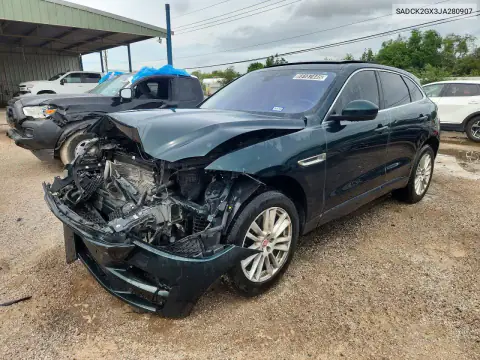 SADCK2GX3JA280907 — 2018 Jaguar F-Pace, Передняя часть, фото до ремонта