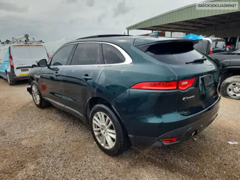 SADCK2GX3JA280907 — 2018 Jaguar F-Pace, фото 2 с аукциона Copart 15.10.2026, Передняя часть