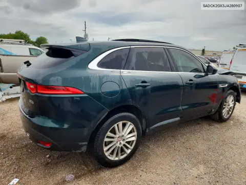 SADCK2GX3JA280907 — 2018 Jaguar F-Pace, фото 3 с аукциона Copart 15.10.2026, Передняя часть
