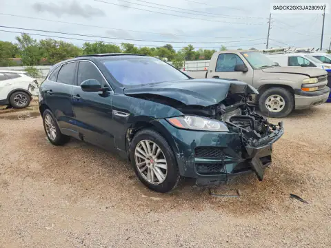 SADCK2GX3JA280907 — 2018 Jaguar F-Pace, фото 4 с аукциона Copart 15.10.2026, Передняя часть