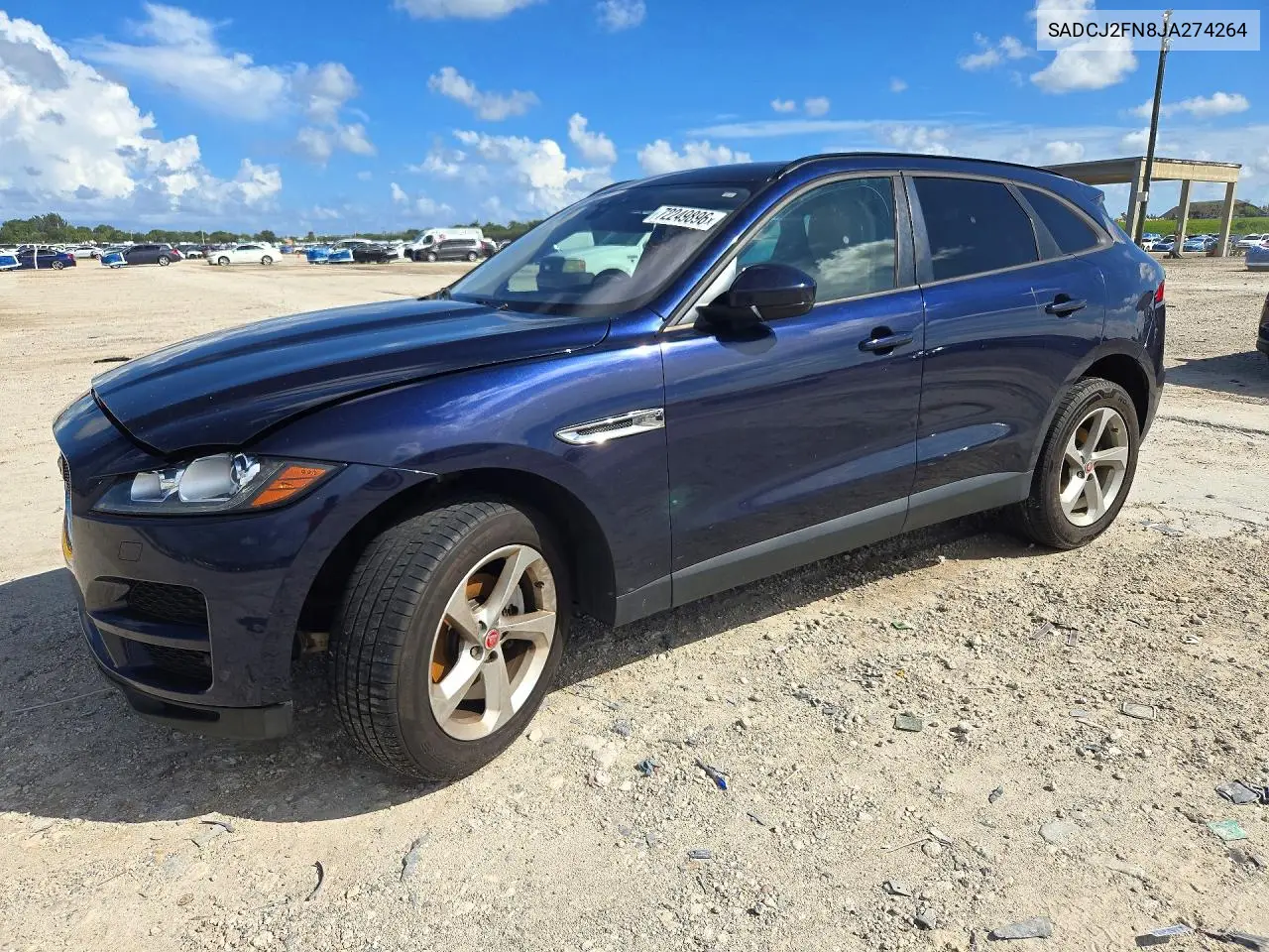 2018 Jaguar F-Pace Premium VIN SADCJ2FN8JA274264 фото 1