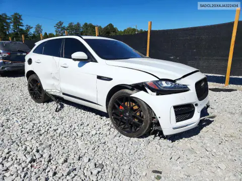 SADCL2GX4JA322434 — 2018 Jaguar F-Pace, фото 4 с аукциона Copart, Боковая часть