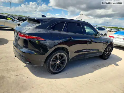 SADCJ2EX1MA668633 — 2021 Jaguar F-Pace, фото 3 с аукциона Copart, Мелкие вмятины и царапины