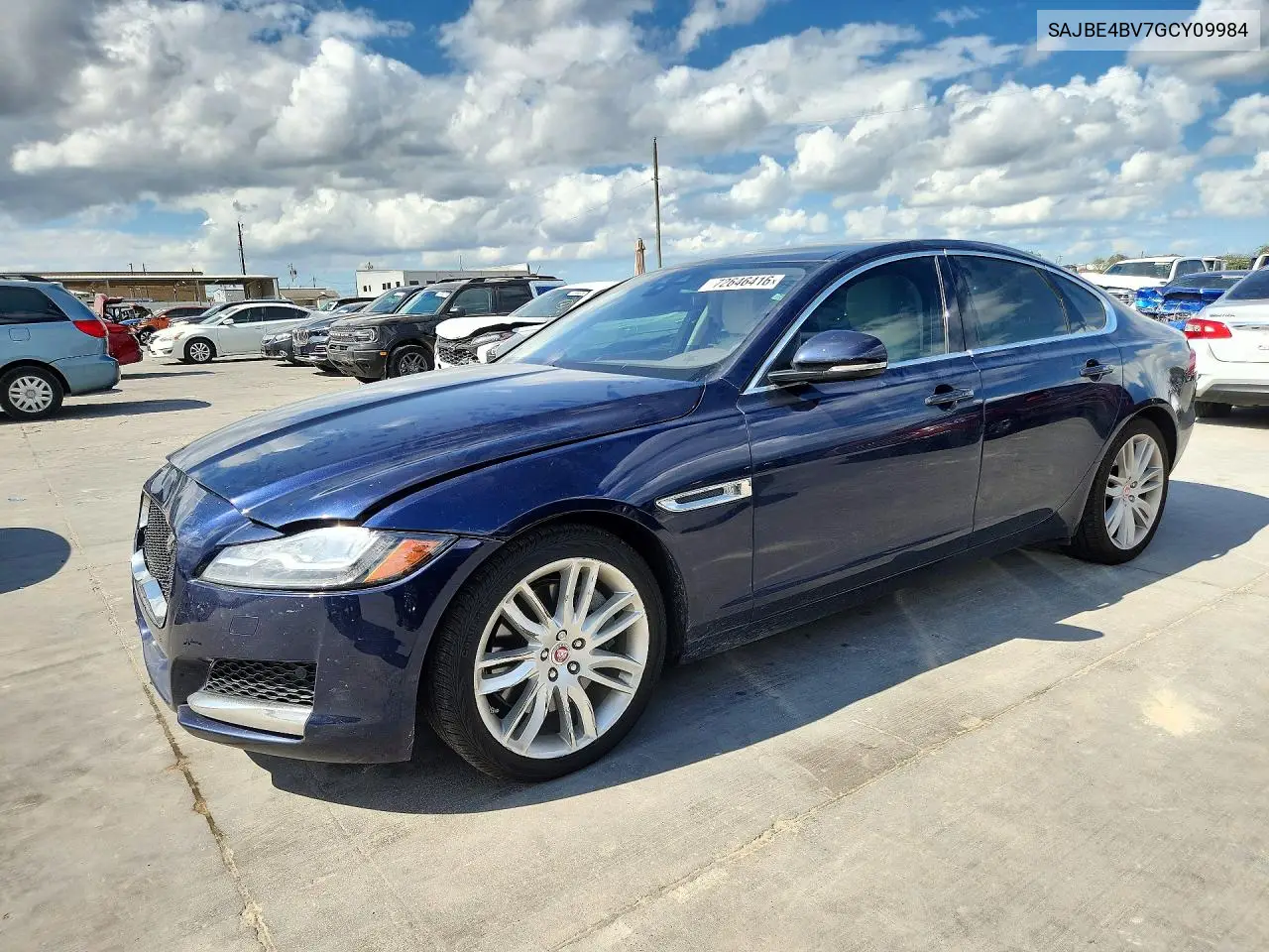 SAJBE4BV7GCY09984 Jaguar XF 2016 — повреждение Передняя часть, фото до ремонта