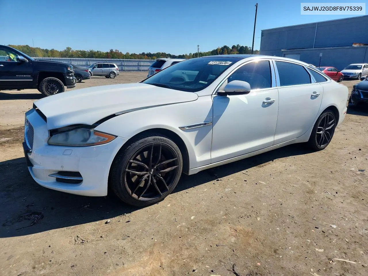 SAJWJ2GD8F8V75339 Jaguar XJ 2015 — повреждение Передняя часть, фото до ремонта