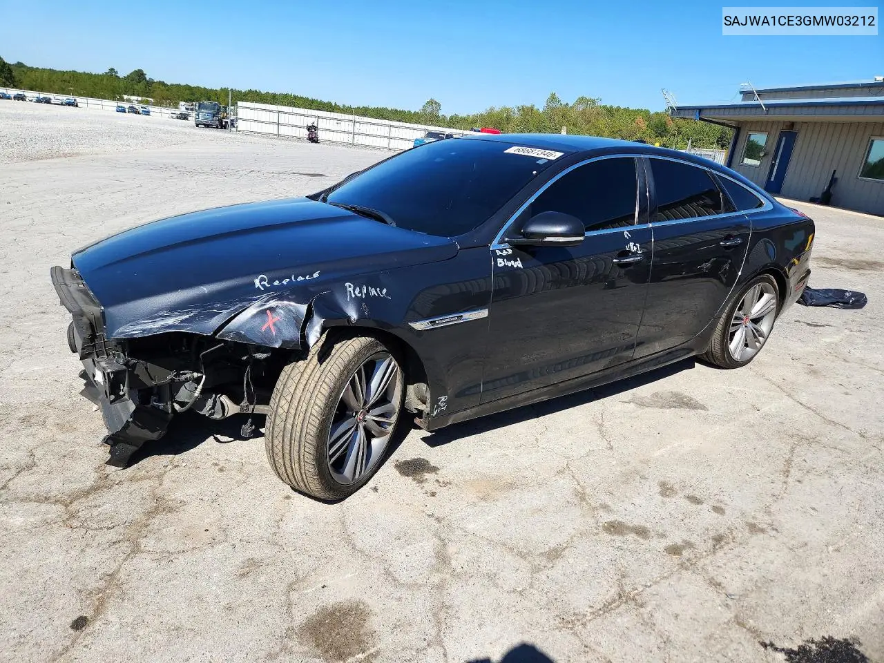 2016 Jaguar Xj Supercharged VIN SAJWA1CE3GMW03212 фото 1