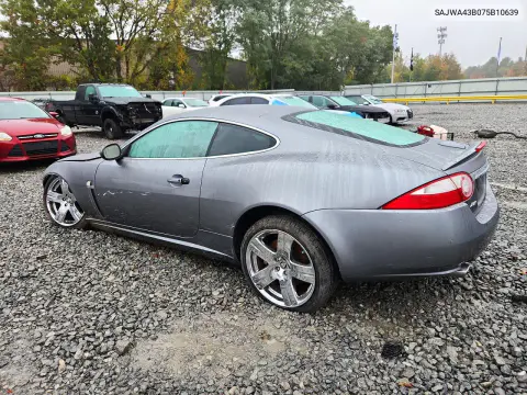2007 Jaguar Xk VIN SAJWA43B075B10639 фото 2