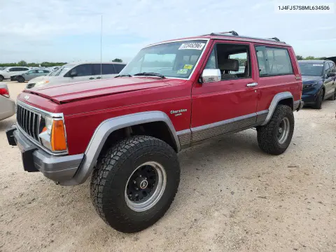 1J4FJ57S8ML634506 — 1991 Jeep Cherokee, Мелкие вмятины и царапины, фото до ремонта