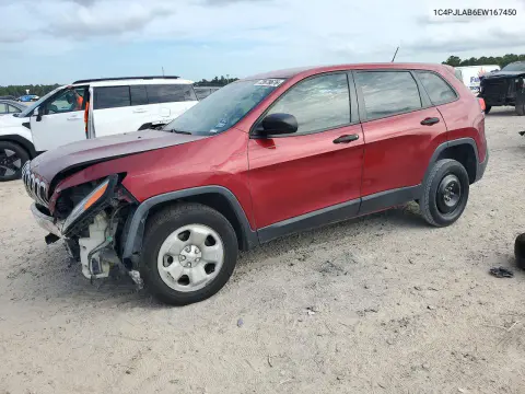 1C4PJLAB6EW167450 — 2014 Jeep Cherokee, Передняя часть, фото до ремонта
