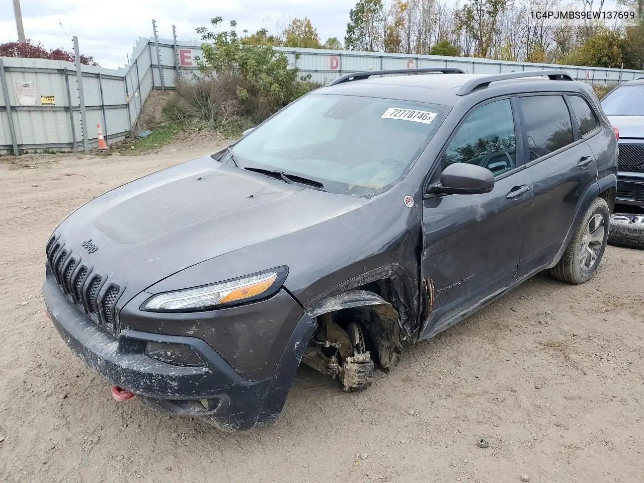 1C4PJMBS9EW137699 Jeep Cherokee 2014 — повреждение Передняя часть, фото до ремонта