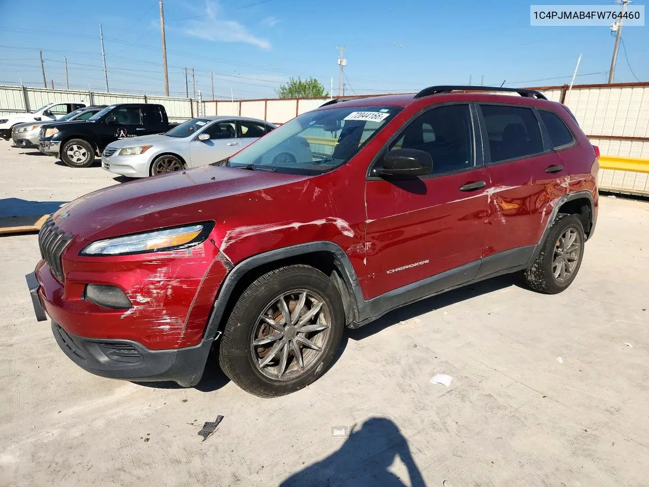 2015 Jeep Cherokee Sport VIN 1C4PJMAB4FW764460 фото 1