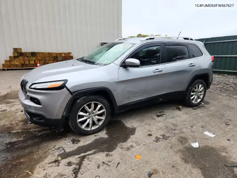 1C4PJMDSXFW567627 — 2015 Jeep Cherokee, Передняя часть, фото до ремонта