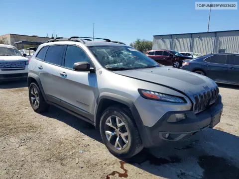 2015 Jeep Cherokee Trailhawk VIN 1C4PJMBS9FW533620 фото 4