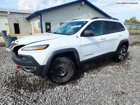 1C4PJMBS1FW650849 — 2015 Jeep Cherokee, Передняя часть, фото до ремонта