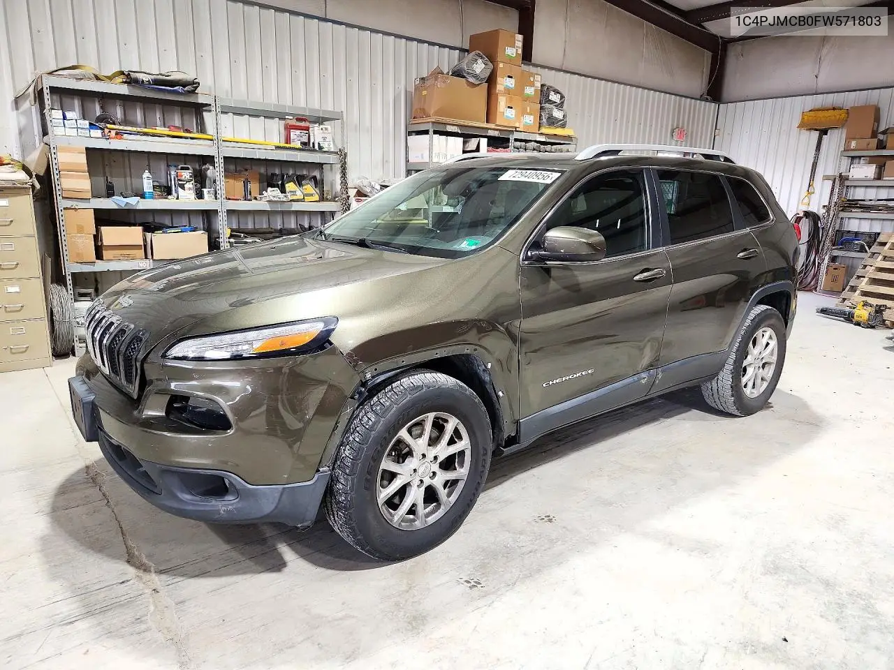 1C4PJMCB0FW571803 Jeep Cherokee 2015 — повреждение Передняя часть, фото до ремонта